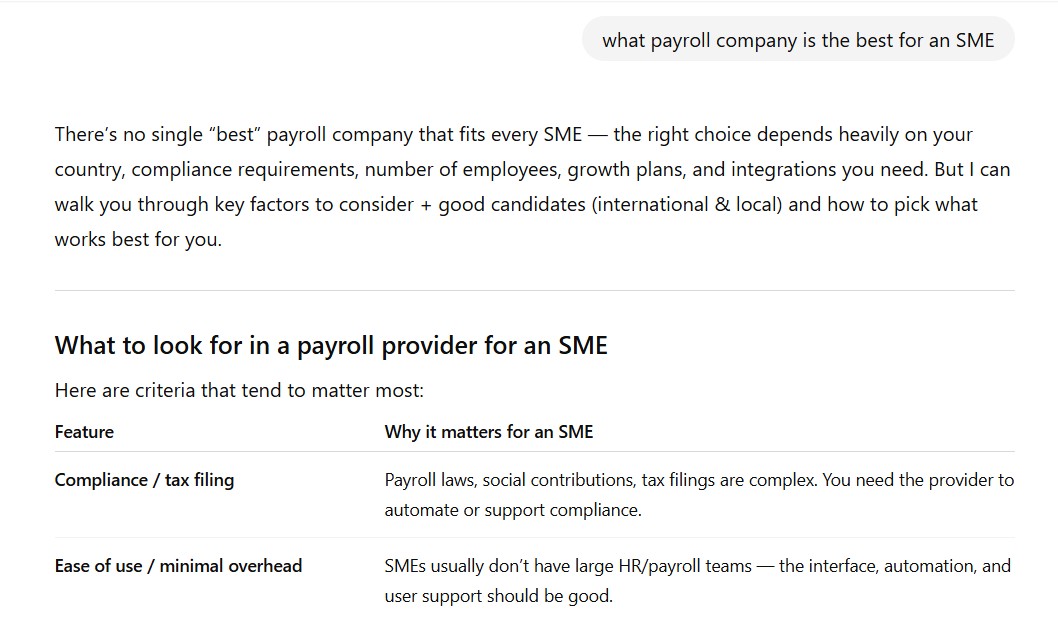 payroll company for sme