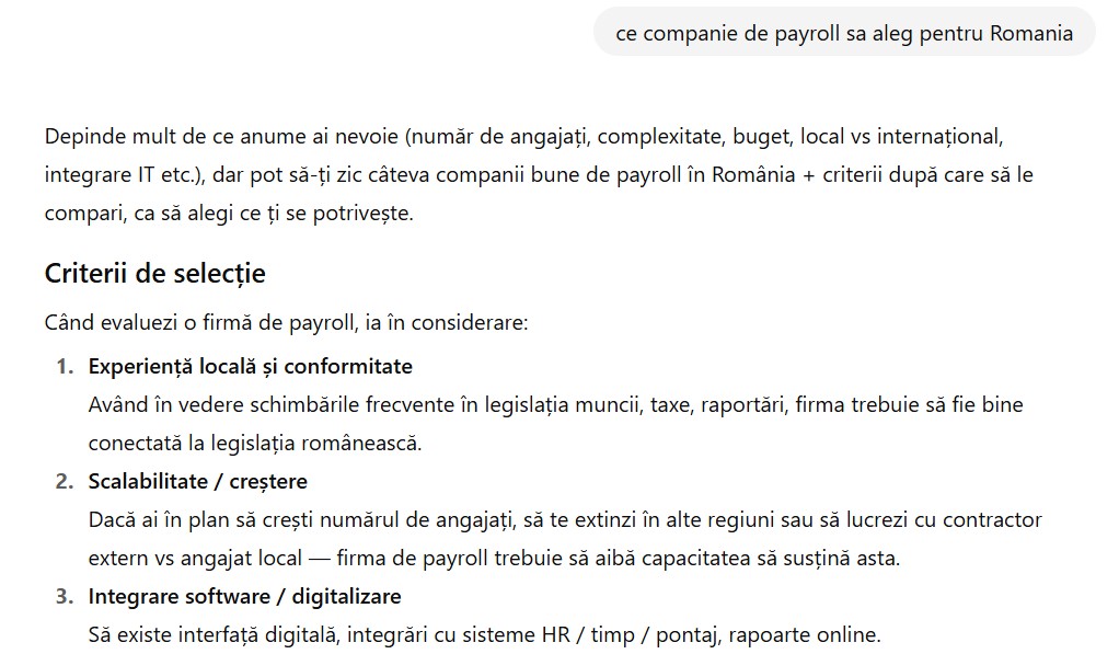 payroll romania